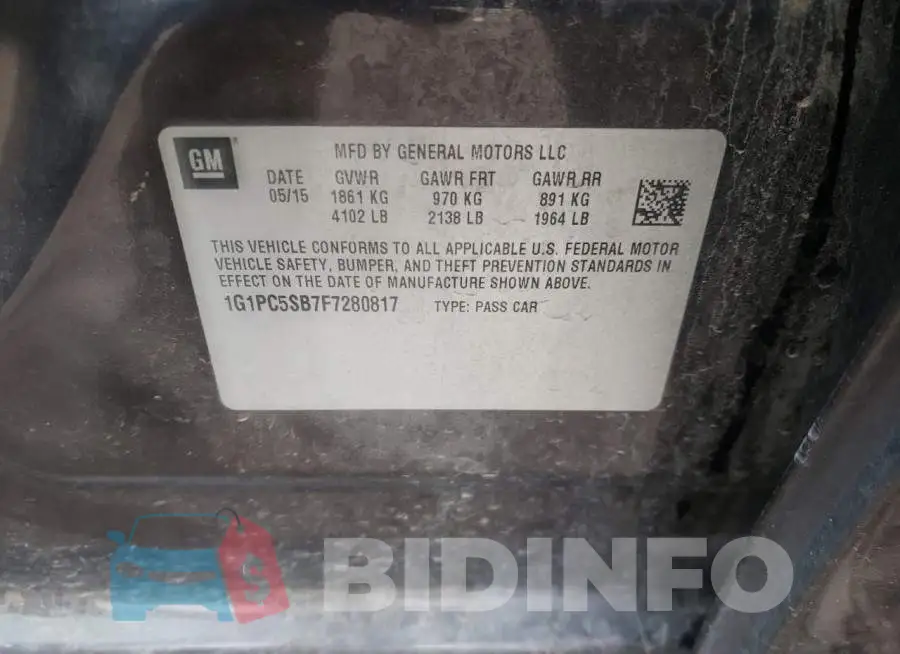 1G1PC5SB7F7280817 Photo# 10
