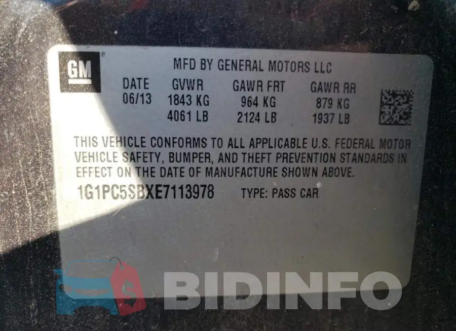 1G1PC5SBXE7113978 Photo# 12