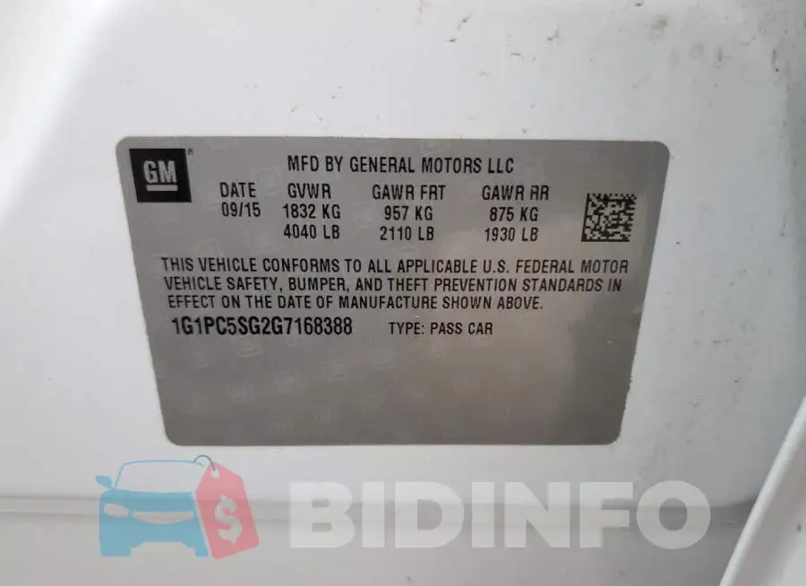 1G1PC5SG2G7168388 Photo# 13