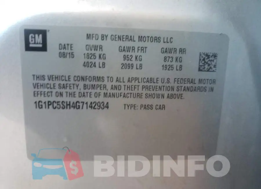 1G1PC5SH4G7142934 Photo# 12