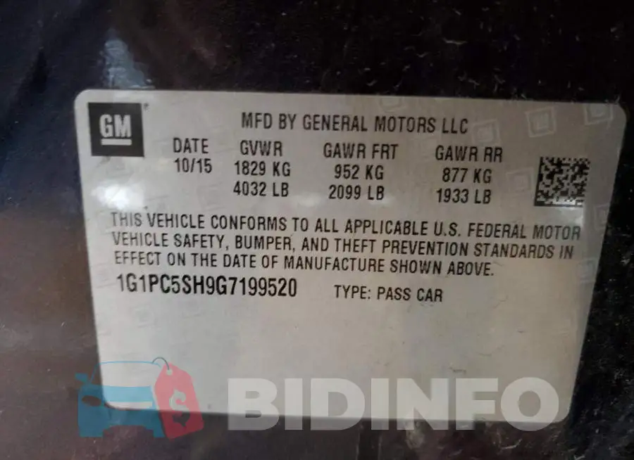 1G1PC5SH9G7199520 Photo# 10
