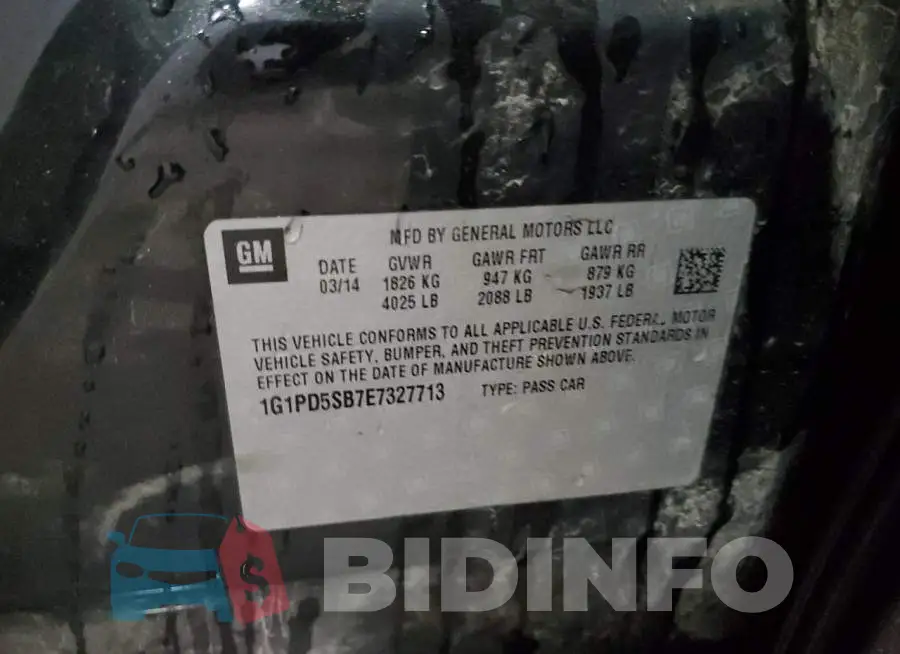1G1PD5SB7E7327713 Photo# 12