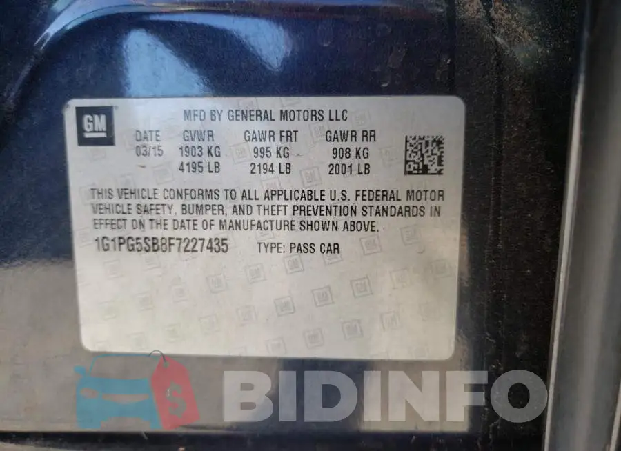 1G1PG5SB8F7227435 Photo# 12