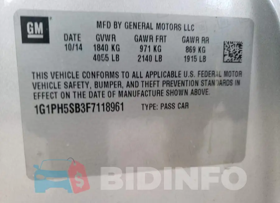 1G1PH5SB3F7118961 Photo# 12