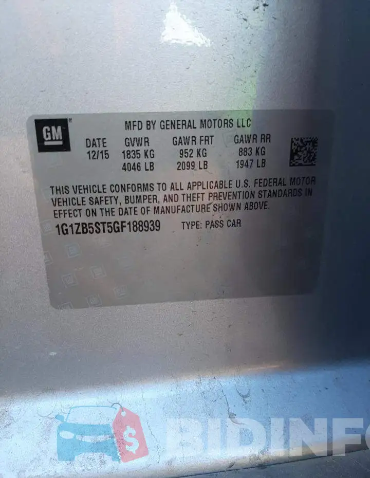 1G1ZB5ST5GF188939 Photo# 12