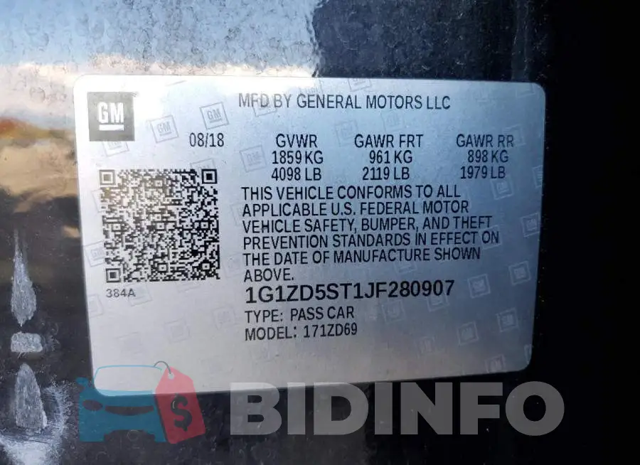 1G1ZD5ST1JF280907 Photo# 10
