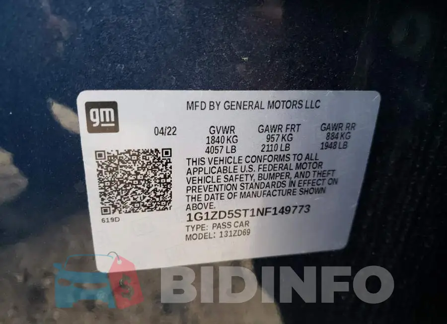 1G1ZD5ST1NF149773 Photo# 12