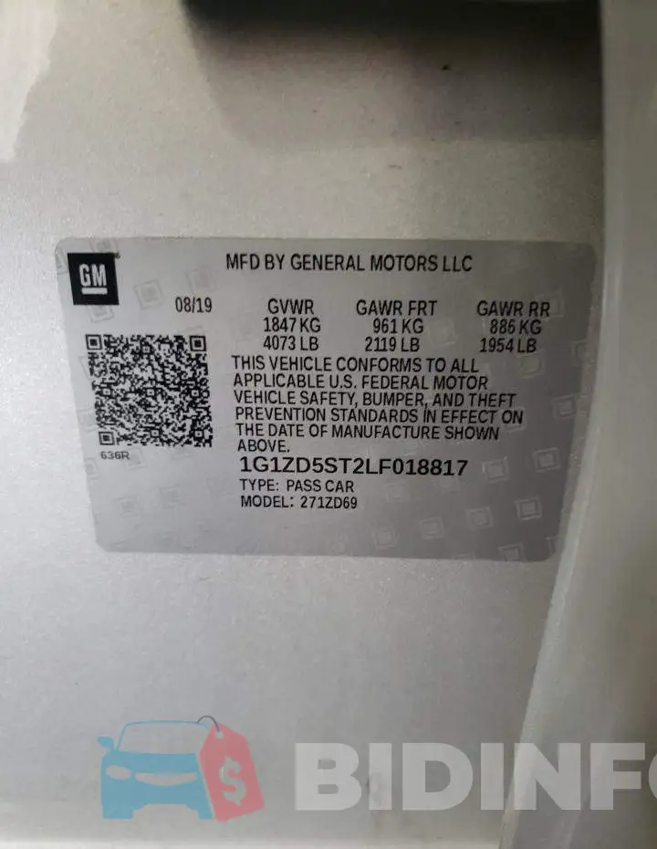1G1ZD5ST2LF018817 Photo# 12