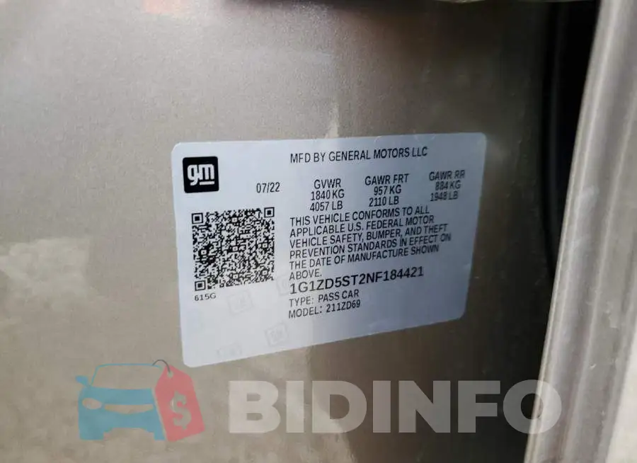 1G1ZD5ST2NF184421 Photo# 12