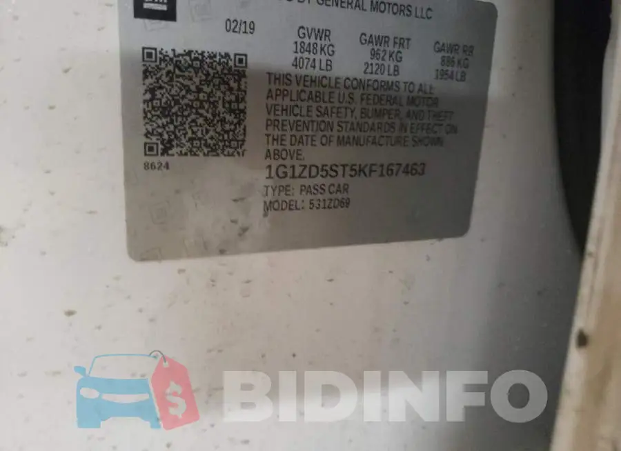1G1ZD5ST5KF167463 Photo# 10
