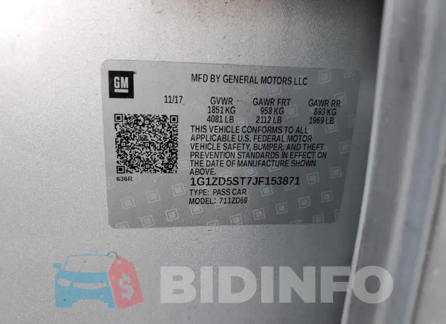 1G1ZD5ST7JF153871 Photo# 12