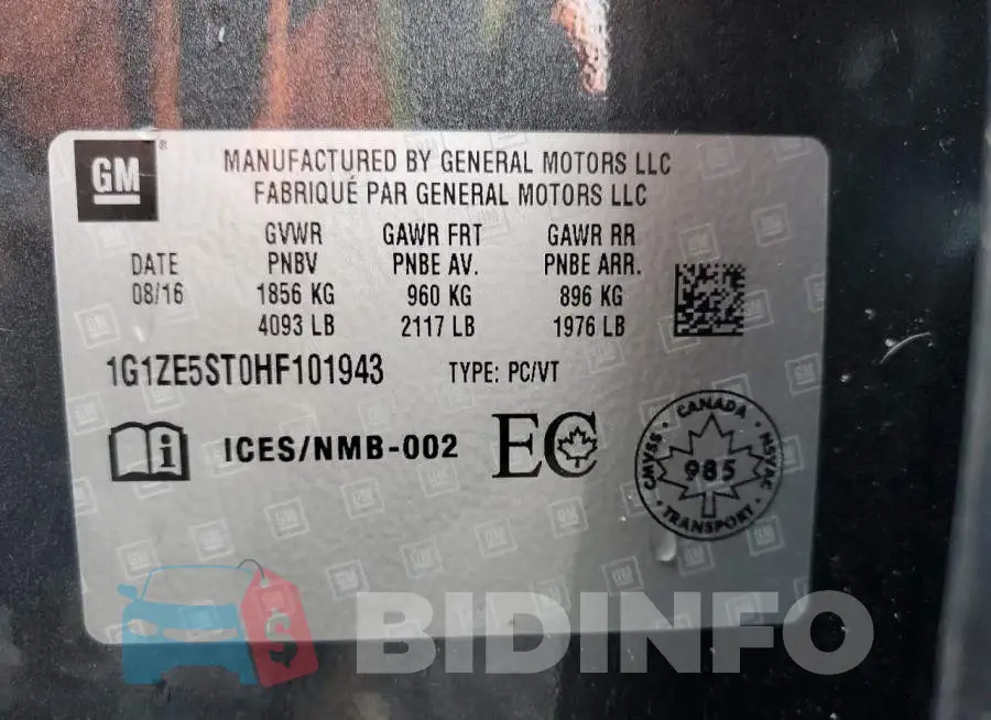 1G1ZE5ST0HF101943 Photo# 12