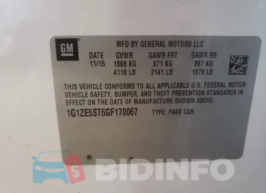 1G1ZE5ST6GF170067 Photo# 10