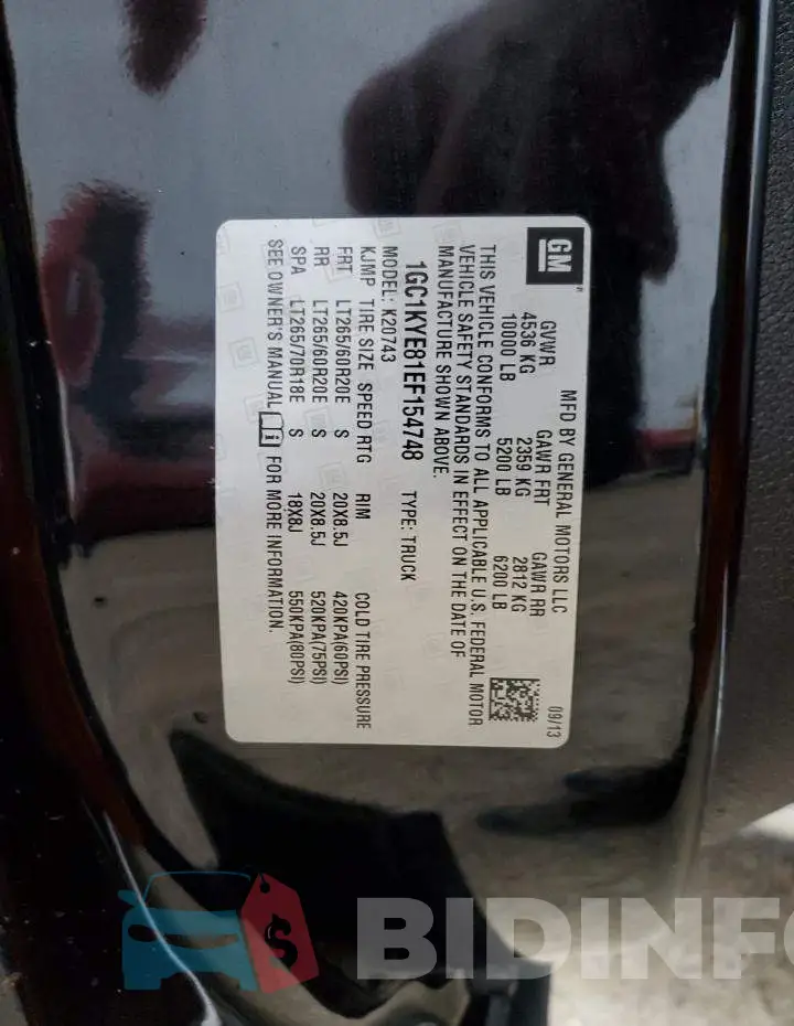 1GC1KYE81EF154748 Photo# 12