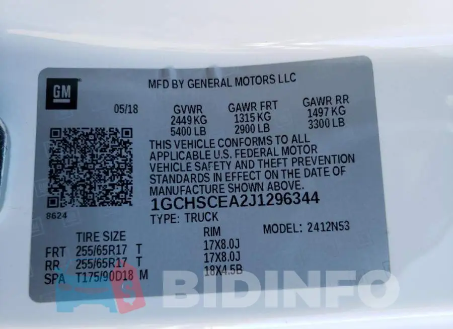 1GCHSCEA2J1296344 Photo# 10