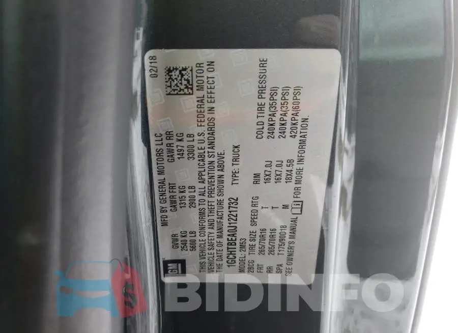 1GCHTBEA0J1221732 Photo# 12