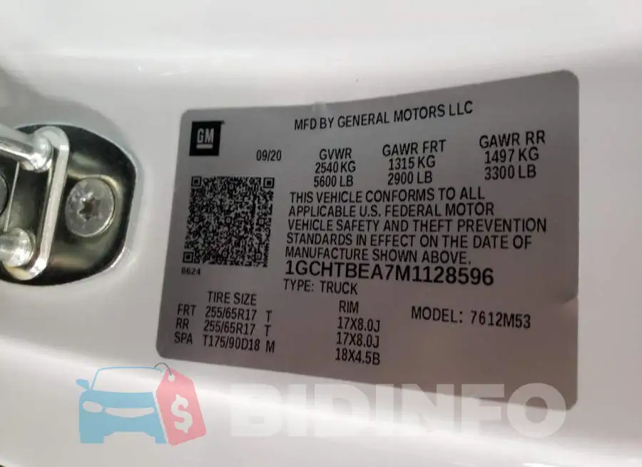 1GCHTBEA7M1128596 Photo# 8