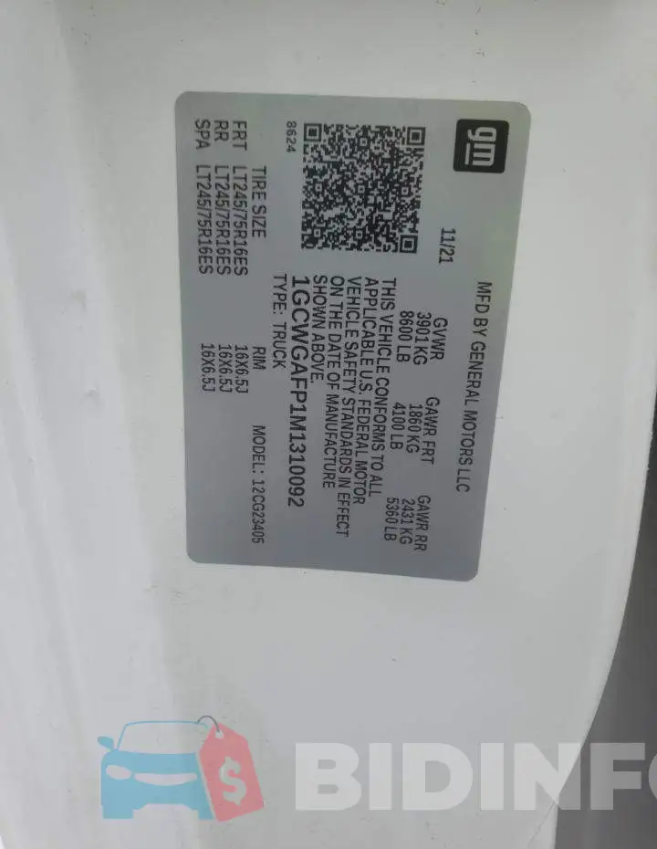 1GCWGAFP1M1310092 Photo# 14