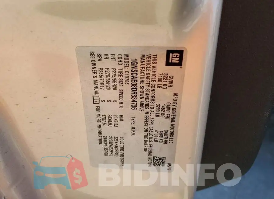 1GNSCAE08DR334736 Photo# 14