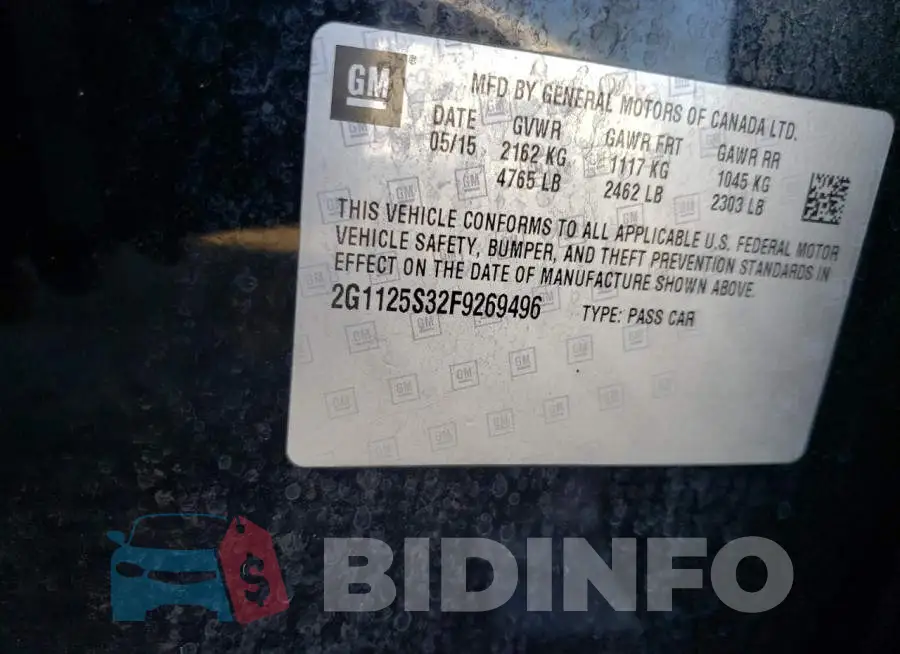 2G1125S32F9269496 Photo# 10
