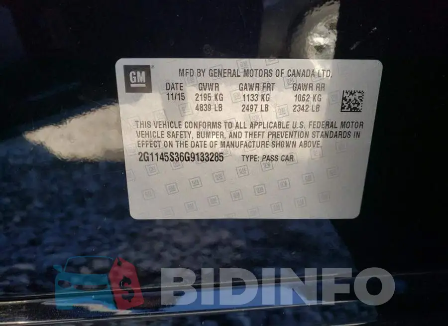 2G1145S36G9133285 Photo# 12