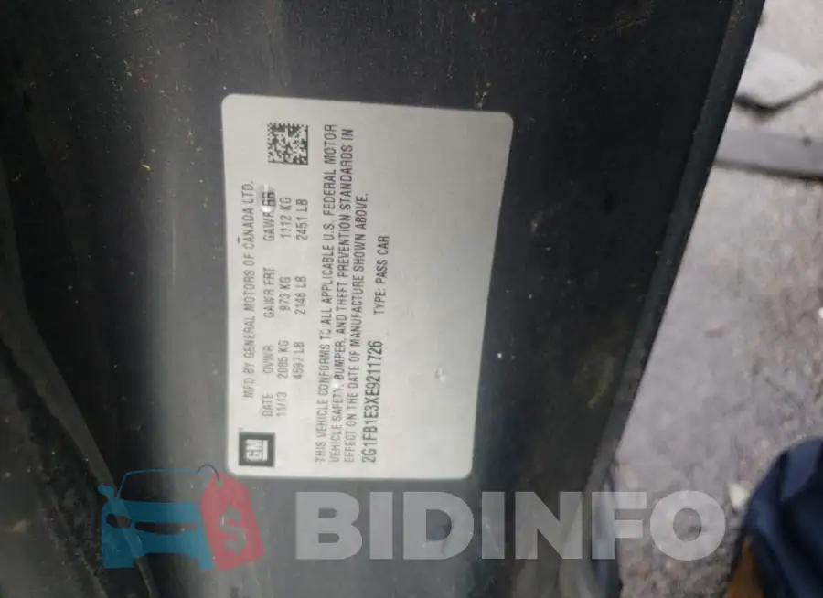2G1FB1E3XE9211726 Photo# 10