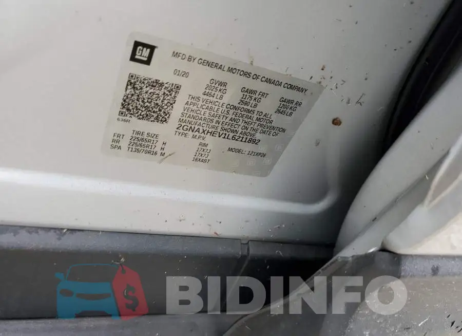 2GNAXHEV1L6211892 Photo# 10
