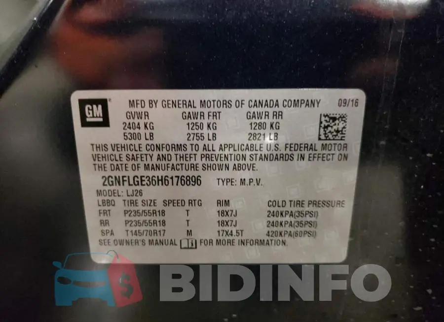2GNFLGE36H6176896 Photo# 13