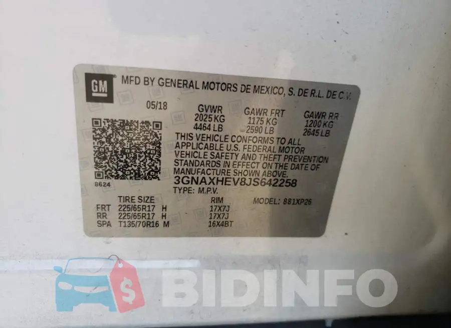 3GNAXHEV8JS642258 Photo# 13