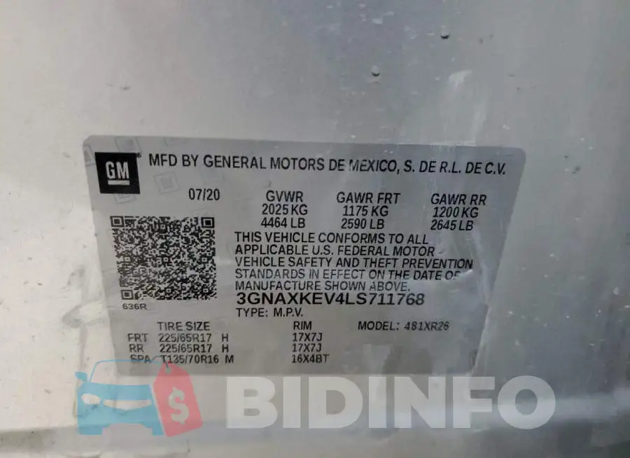 3GNAXKEV4LS711768 Photo# 10