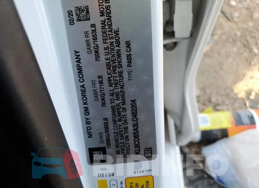 KL8CD6SA3LC462204 Photo# 12