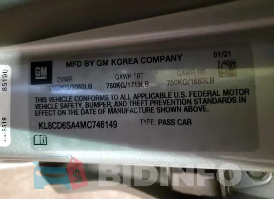 KL8CD6SA4MC746149 Photo# 12