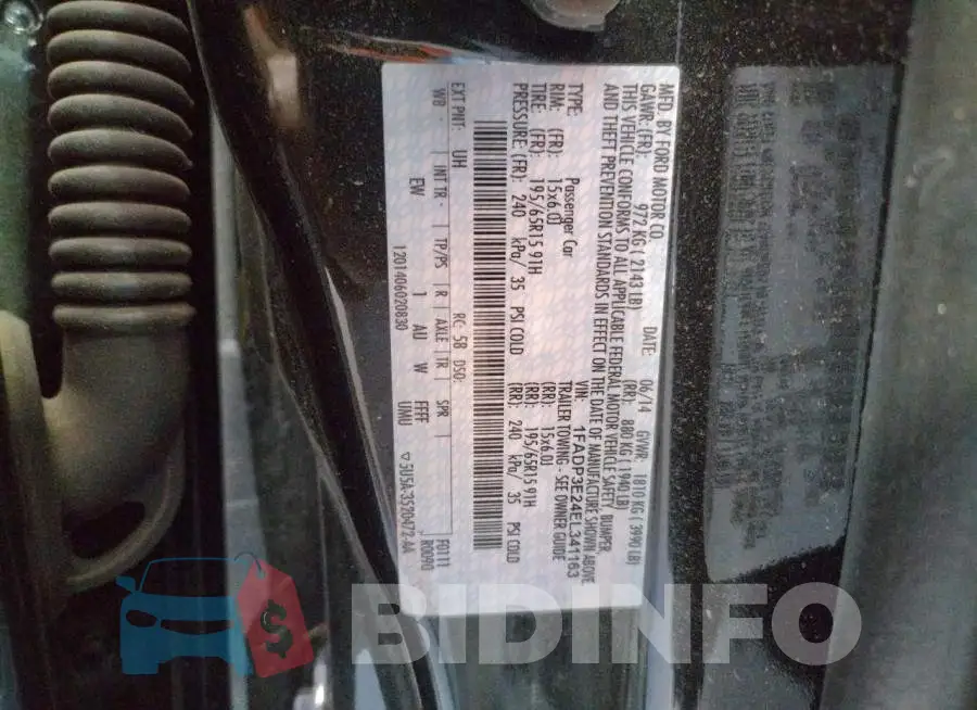 1FADP3E24EL341163 Photo# 10