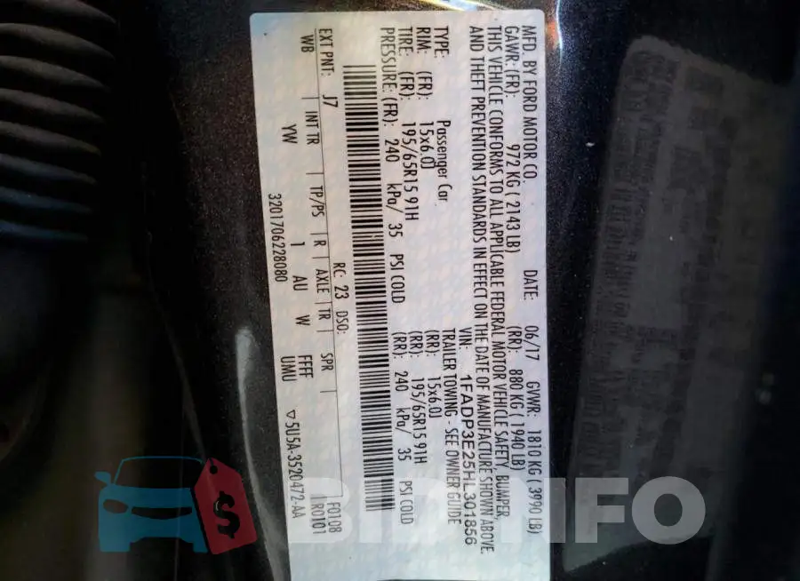 1FADP3E25HL301856 Photo# 12