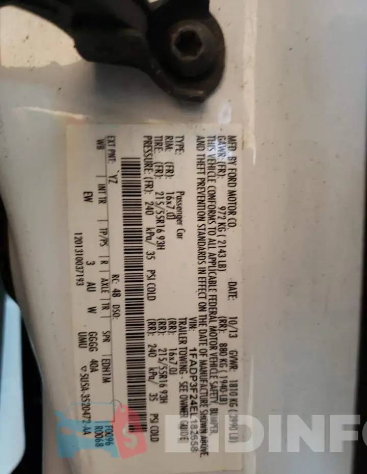 1FADP3F24EL182658 Photo# 10