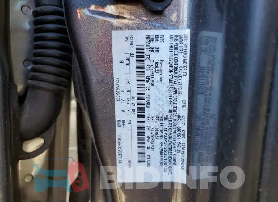 1FADP3F25DL106753 Photo# 12