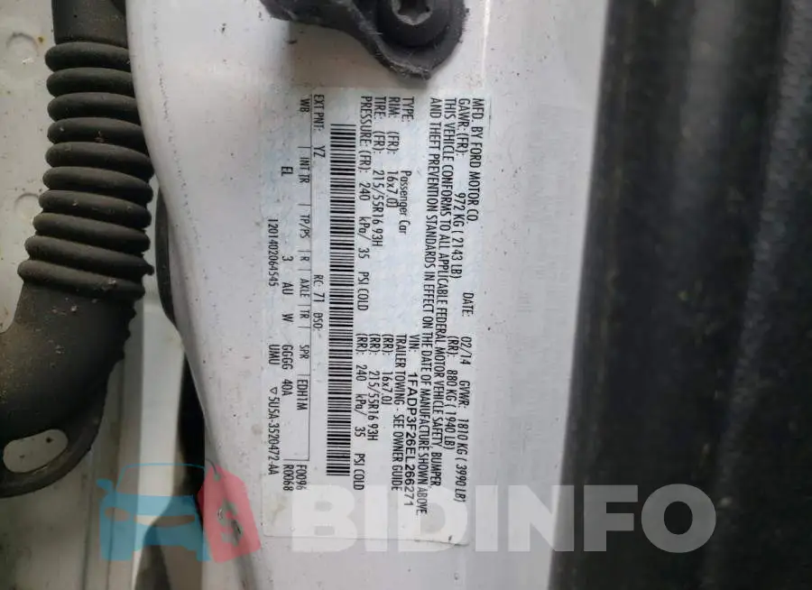 1FADP3F26EL266271 Photo# 12