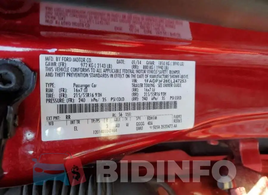 1FADP3F28EL247253 Photo# 13
