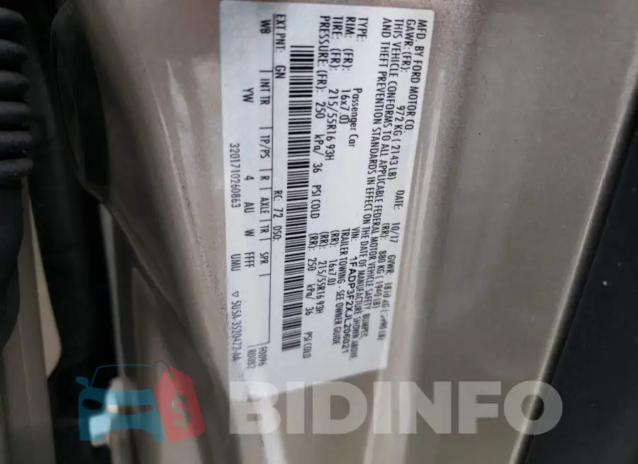 1FADP3F2XJL206021 Photo# 10