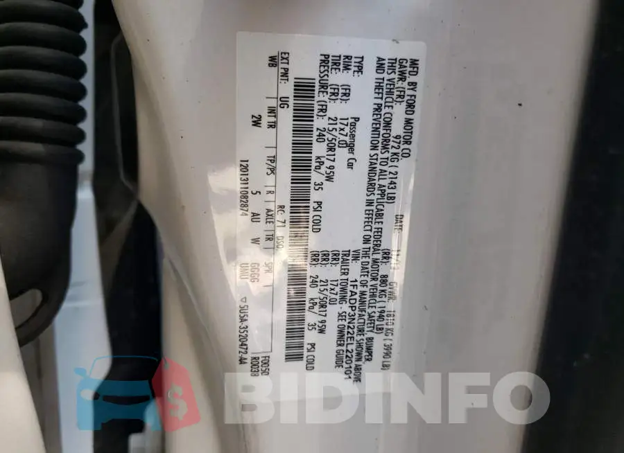 1FADP3N22EL220101 Photo# 10