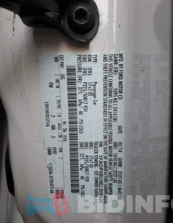 1FADP5BU8EL506620 Photo# 12