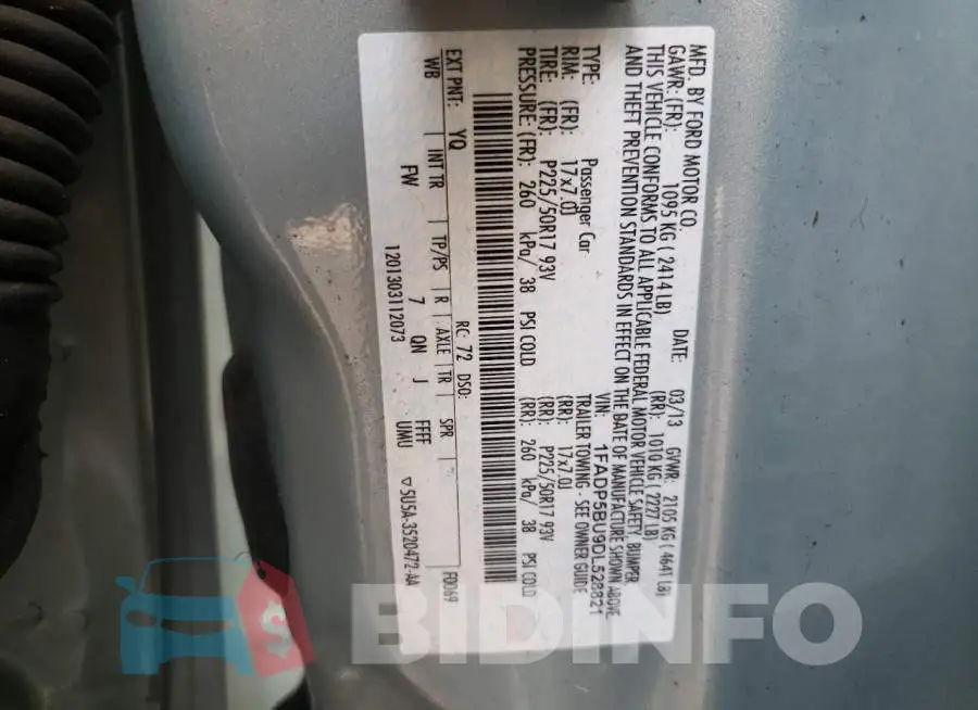 1FADP5BU9DL528821 Photo# 10