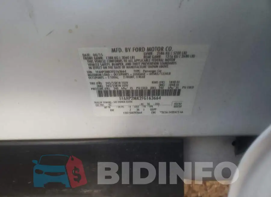 1FAHP2MK2FG163664 Photo# 10