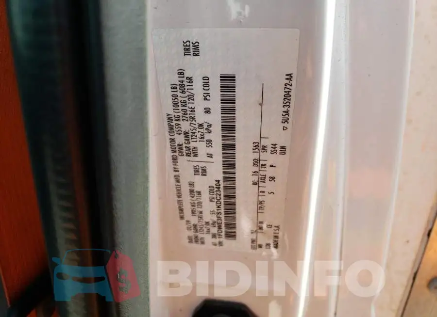 1FDWE3FS1KDC23404 Photo# 10