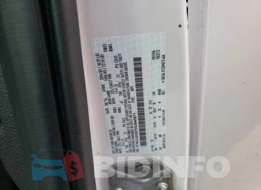 1FMCU0GD7HUB45871 Photo# 12