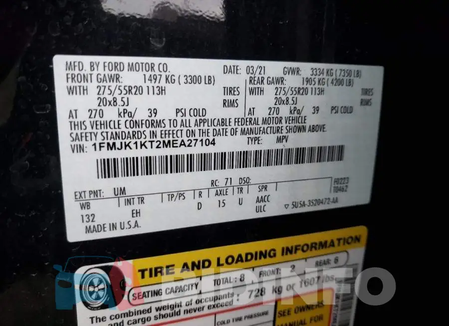 1FMJK1KT2MEA27104 Photo# 13