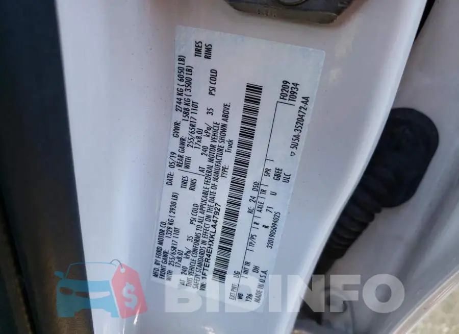 1FTER4EHXKLA47927 Photo# 1