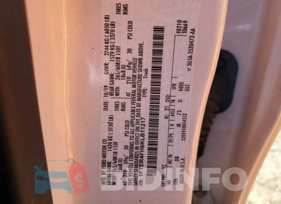 1FTER4FH6KLB11217 Photo# 10