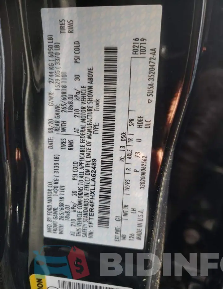 1FTER4FHXLLA62489 Photo# 12