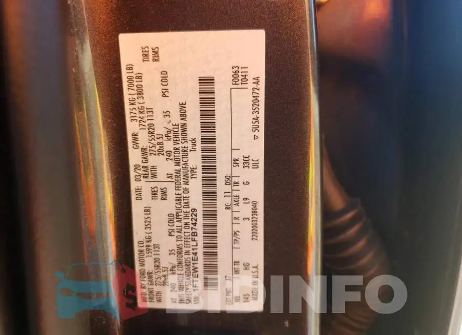 1FTEW1E41LFB74229 Photo# 10